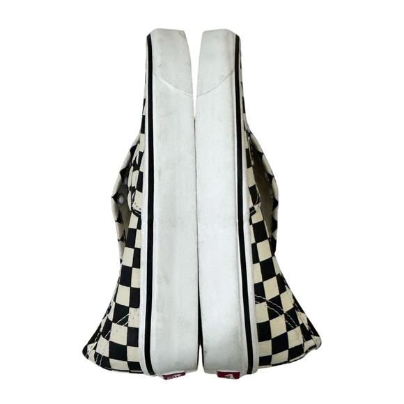 Vans Classic‎ Slip-On Checkerboard Shoes Black Cream Women’s 7 Sneakers - Picture 5 of 8